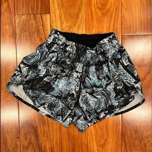 Lululemon Blue and White Running Shorts